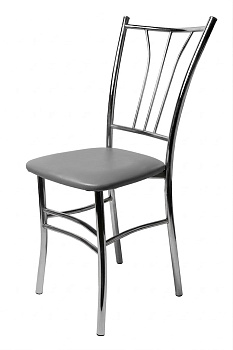 Стул хром "Трилогия" (Блисс кожзам бетон)
