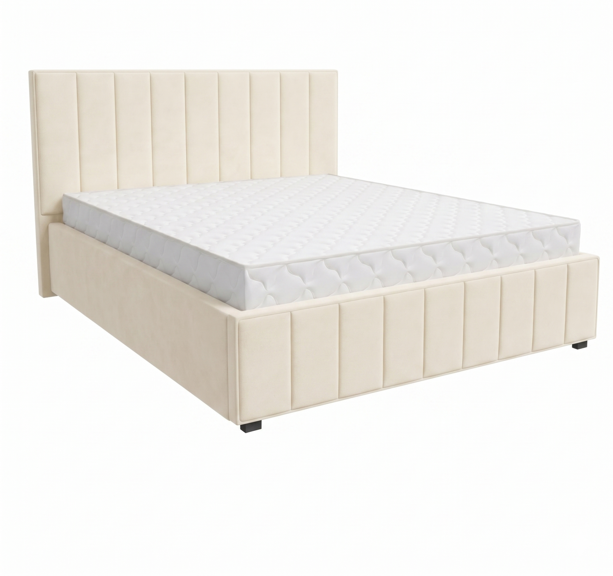 Кровать Кордова-1 1,6*2,0 с П.М. Тк. Ultra cream 2 кат  Апогей