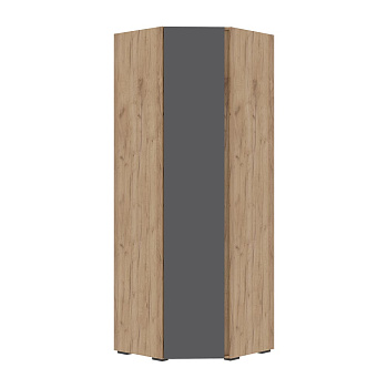 Люмо Шкаф угловой ШК 04 748х2100х748 (ДУБ КРАФТ ЗОЛОТО/СЕР)