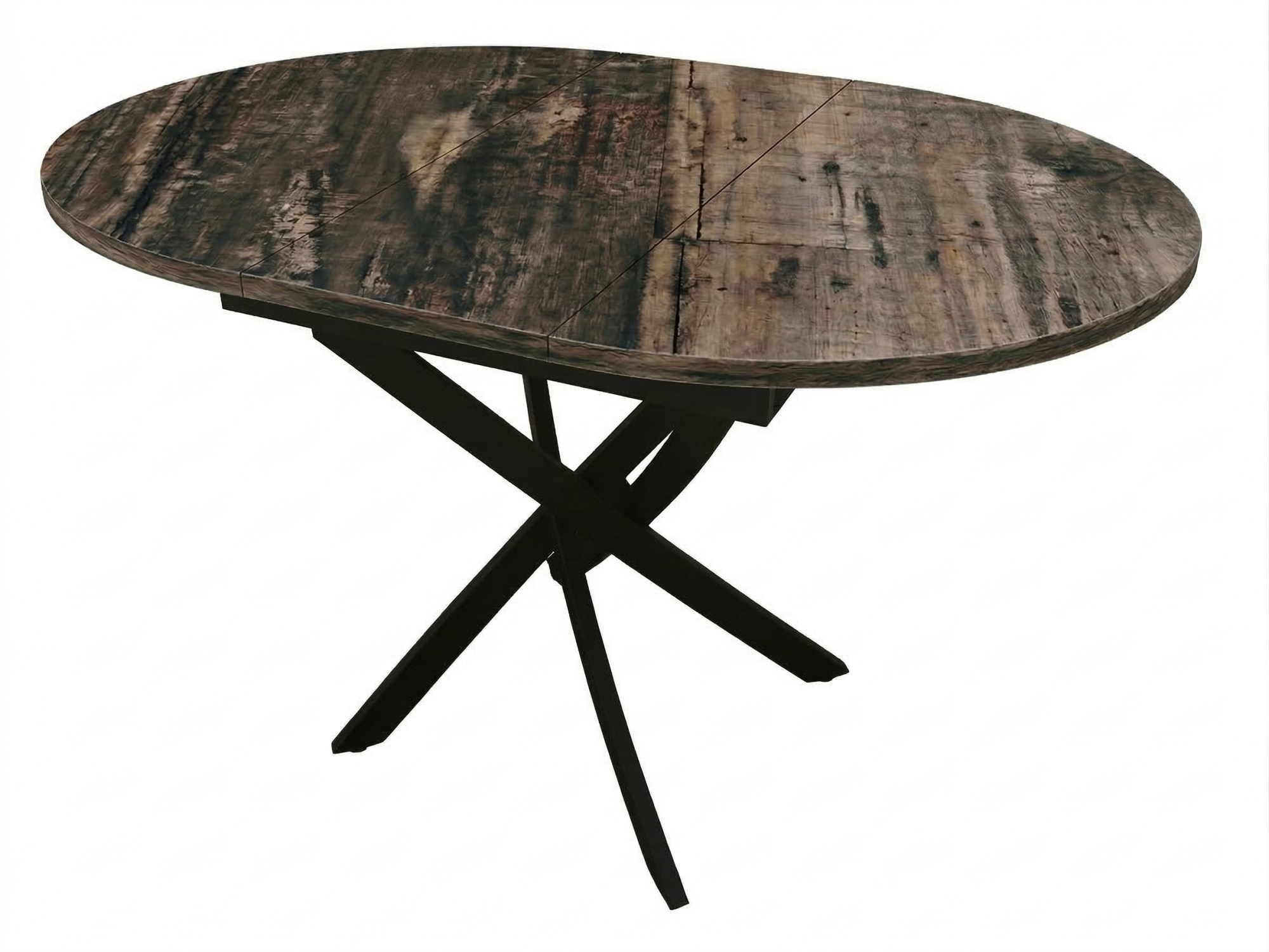 Стол Норд С ЦАРГОЙ вставка 320мм БАБОЧКА пластик 22мм ЧЕРНЫЙ (Пл. Кантри)