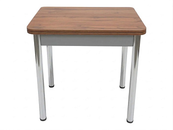 Стол Ломберный 800*600 мм (800*1200) ЛДСП Дуб вотан цоколь серый ноги хром