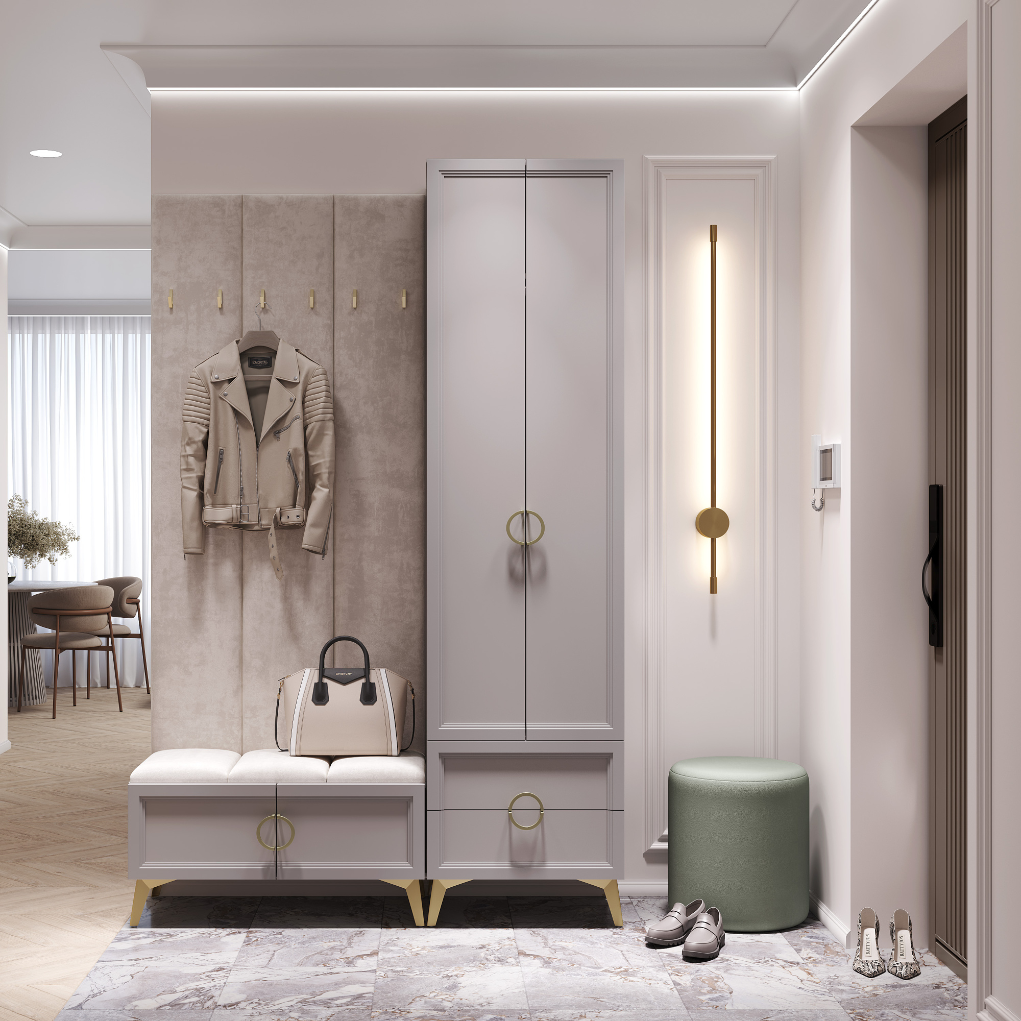 Прихожая "Эстетика" ПР-01 Кашемир