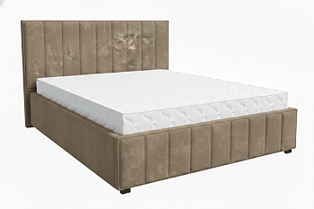 Кровать Кордова-1 1,2*2,0 с П.М. Тк. Небби 014 бежевый 4 кат  Апогей