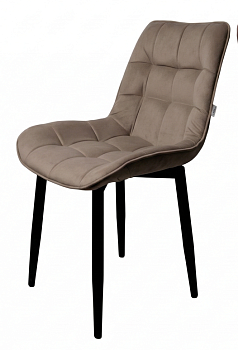 Стул "Бостон" черный матовый (Томми 03 капучино)