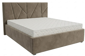 Кровать Рица-1 1,6*2,0 с П.М. Тк. Monaco 02 Cocoa 1 кат  Апогей