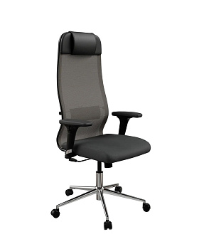 Кресло Sit 10 187.D.1.D43 (Sit 10 B1-111D - X2+UMF(X1) /Ub00/Wh00/D02P(M01.B22.G42.W03) (Серый-Черны
