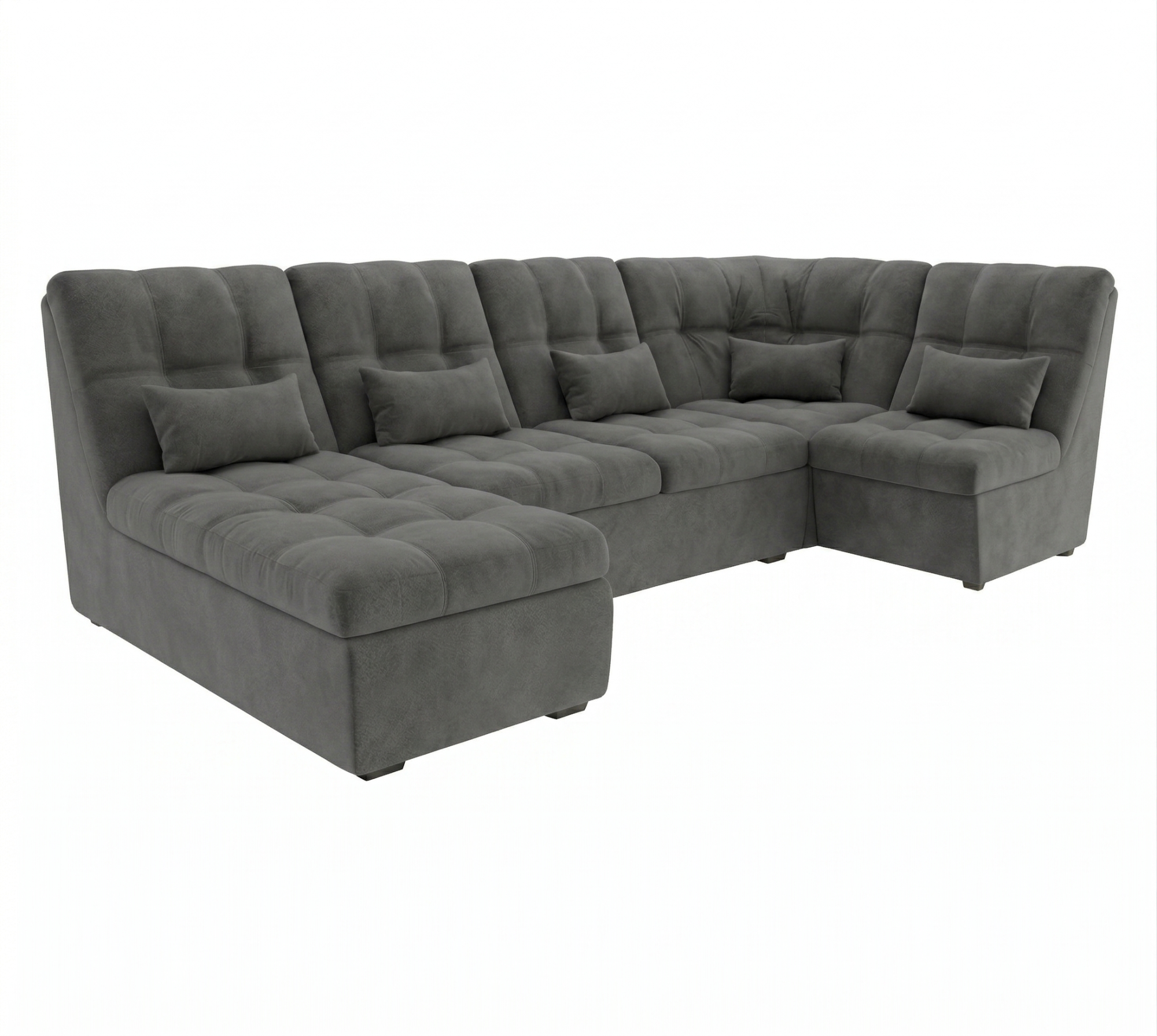 Диван угловой София-2.1 ДКУ латы Тк.Monaco 06 Grey 1 кат Апогей