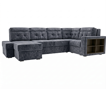 Диван угловой Мартин ДКУ-П Тк.Daily 998 серый 4 кат Апогей