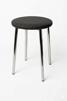 Табурет хром "Эконом" (Блисс кожзам коричневый)